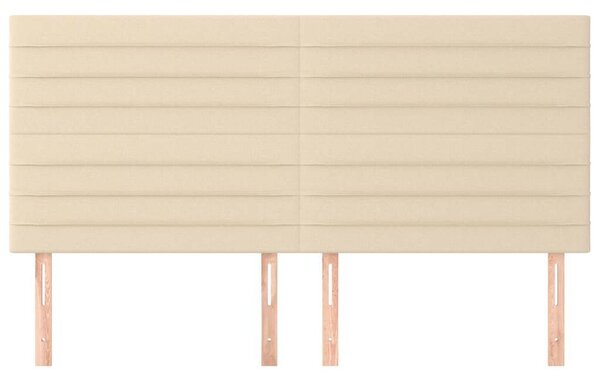 Čelo postele krémové 180x5x118/128 cm látkové 3116491