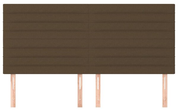 Čelo postele tmavě hnědé 180x5x118/128 cm látkové 3116489