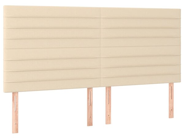 Čelo postele krémové 180x5x118/128 cm látkové 3116491