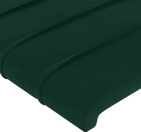 Čelo postele typu ušák tmavě zelená 163x16x78/88 cm samet 3118965