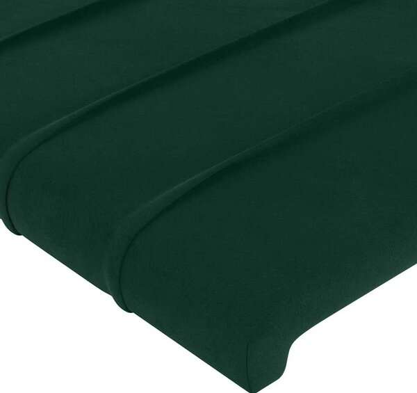 Čelo postele tmavě zelené 160x5x118/128 cm sametové 3116529