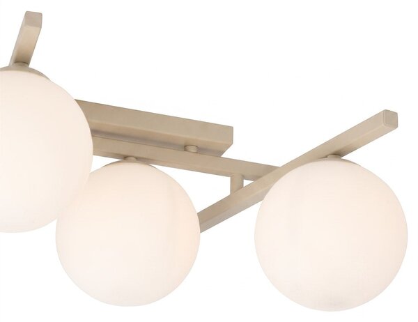Stropní svítidlo SMART 4 – moka, opálové sklo, 4× E14, šířka 63 cm