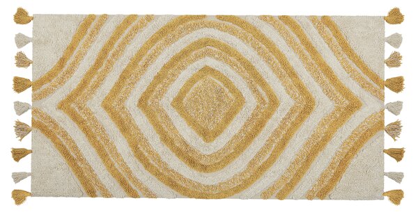 Bavlněný koberec 80 x 150 cm béžový/ žlutý BINGOL