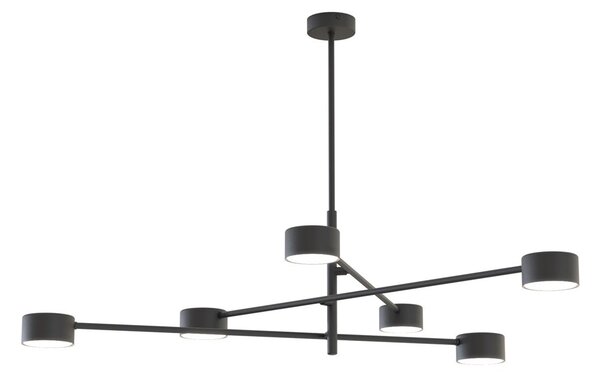 Stropní svítidlo NATSU 6 – černé, 6× GX53, šířka 84 cm