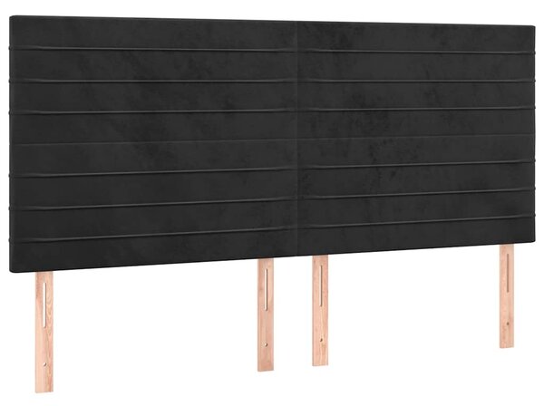 Box spring postel s matrací černá 160x200 cm samet 3132749
