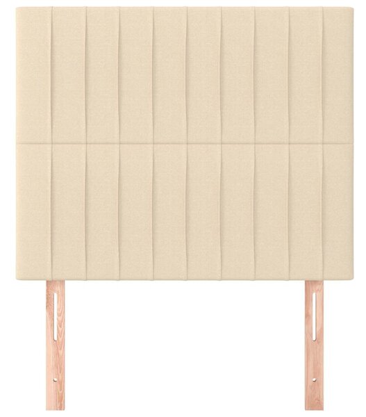 Čelo postele krémové 100x5x118/128 cm látkové 3116565