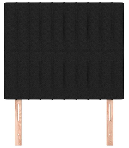 Čelo postele černé 80x5x118/128 cm látkové 3116546