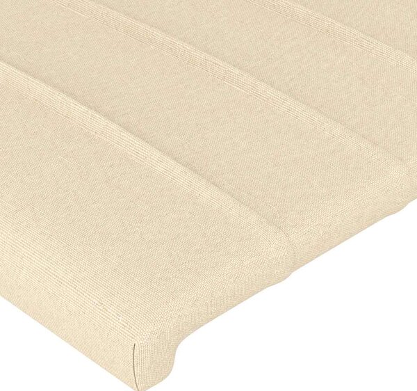 Čelo postele krémové 100x5x118/128 cm látkové 3116565