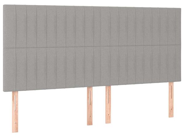 Box spring postel s matrací světle šedá 160 x 200 cm textil 3128693