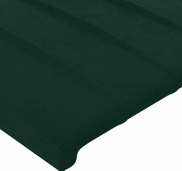 Čelo postele tmavě zelené 80x5x118/128 cm sametové 3116603
