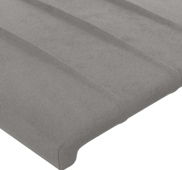 Čelo postele světle šedé 180x5x118/128 cm sametové 3116630
