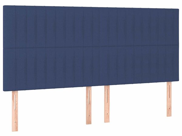 Box spring postel s matrací modrá 200x200 cm textil 3131623