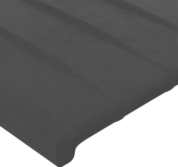 Čelo postele typu ušák černé 203x16x118/128 cm samet 3119886