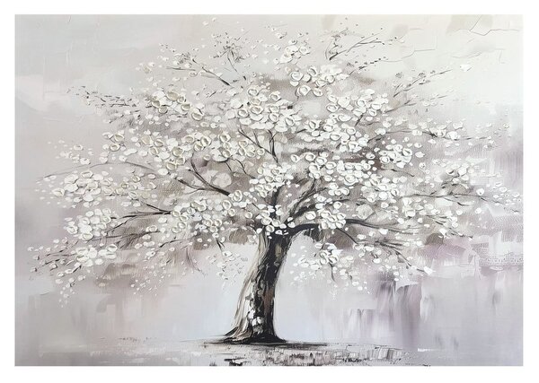 Obraz s ručně malovanými prvky 70x100 cm White Tree – Styler
