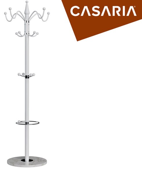 Věšák na šaty stojací bílý, 173 cm 109698