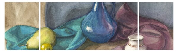 Obraz - Malované zátiší (170x50 cm)