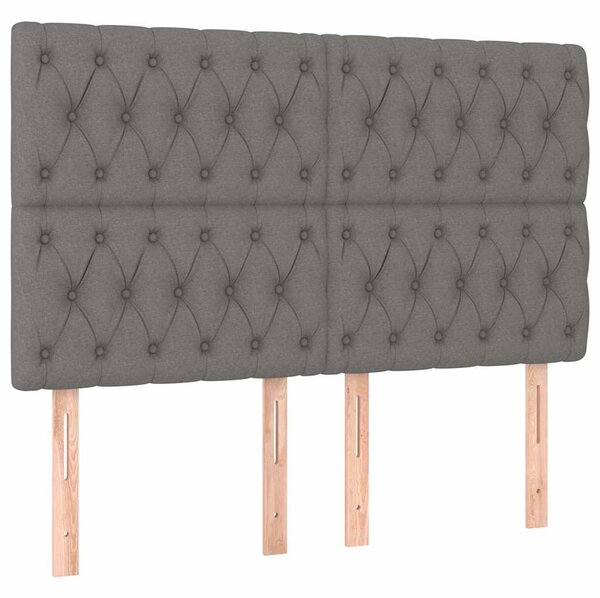Box spring postel s matrací tmavě šedá 160x200 cm textil 3128214