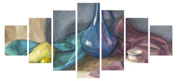 Obraz - Malované zátiší (210x100 cm)
