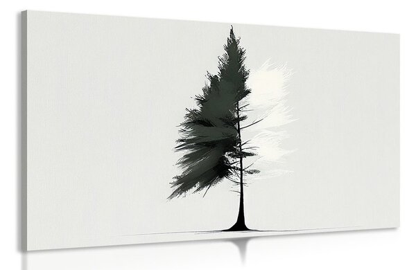 Obraz minimalistický jehličnatý strom