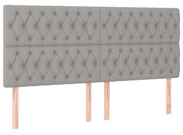 Box spring postel s matrací světle šedá 180 x 200 cm textil 3128781