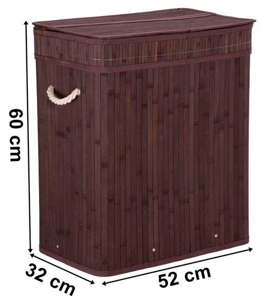 TZB Bambusový koš na prádlo SOREN II 100 l wenge