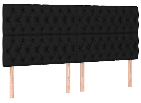 Box spring postel s matrací černá 200x200 cm textil 3128791