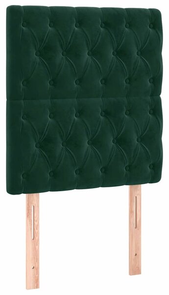 Čelo postele tmavě zelené 80x7x118/128 cm sametové 3116701