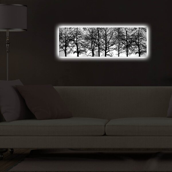 Wallity Obraz s LED osvětlením VĚTVE STROMŮ 72 30 x 90 cm
