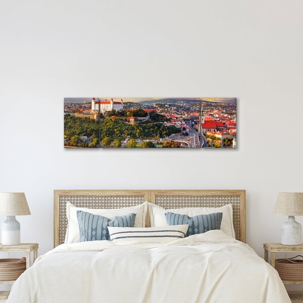 Obraz - Panorama Bratislavy, Slovensko (170x50 cm)