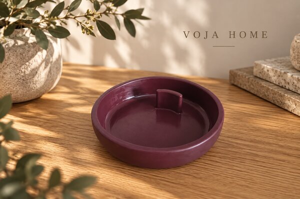 VOJA HOME Vykuřovací miska pro palo santo a vonné tyčinky Barva: Vínová (tmavá burgundy)
