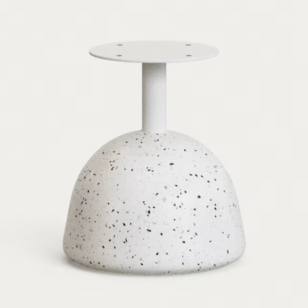 Bílý terrazzo zahradní stolek Kave Home Saura 48 x 48 cm