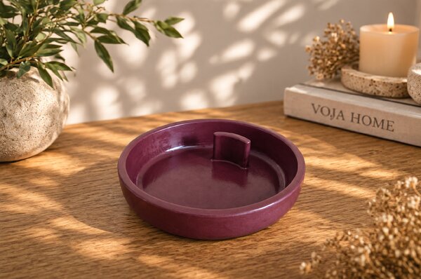 VOJA HOME Vykuřovací miska pro palo santo a vonné tyčinky Barva: Vínová (tmavá burgundy)