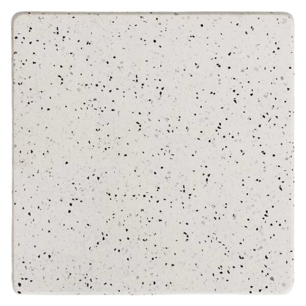 Bílý terrazzo zahradní stolek Kave Home Saura 48 x 48 cm