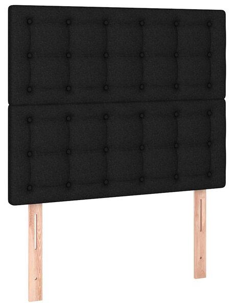 Čelo postele černé 100x5x118/128 cm látkové 3116758