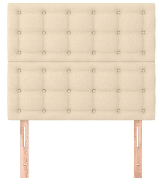 Čelo postele krémové 90x5x118/128 cm látkové 3116753