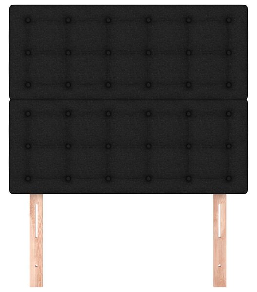 Čelo postele černé 100x5x118/128 cm látkové 3116758