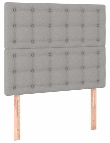 Box spring postel s matrací světle šedá 80 x 200 cm textil 3131705