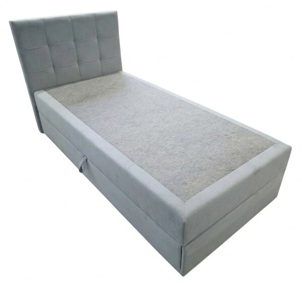 Čalouněná postel boxspring DIRELIS TRINITY 90x200 cm šedá Matrace: Matrace Bonell pružinová