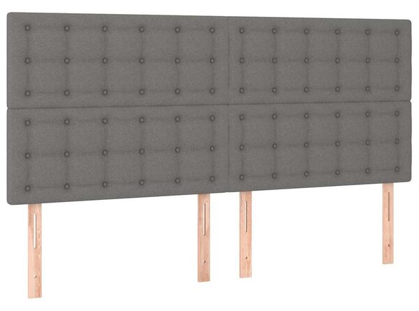 Box spring postel s matrací tmavě šedá 200x200 cm textil 3132338