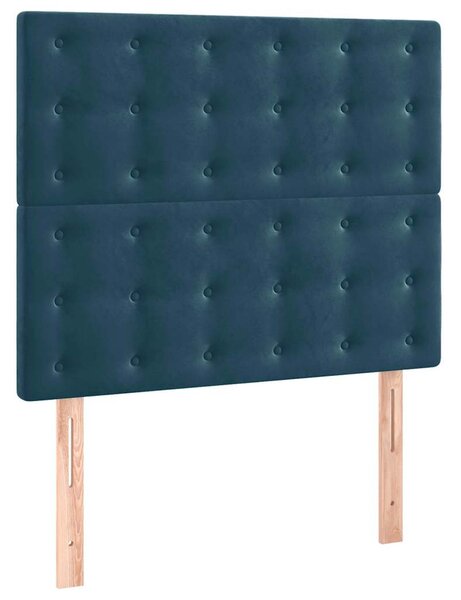 Box spring postel s matrací tmavě modrá 120x190 cm samet 3270023