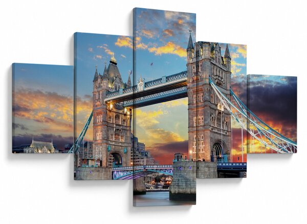 Obraz - Tower Bridge, Londýn, Anglie (125x70 cm)