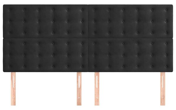 Čelo postele černé 160x5x118/128 cm sametové 3116822
