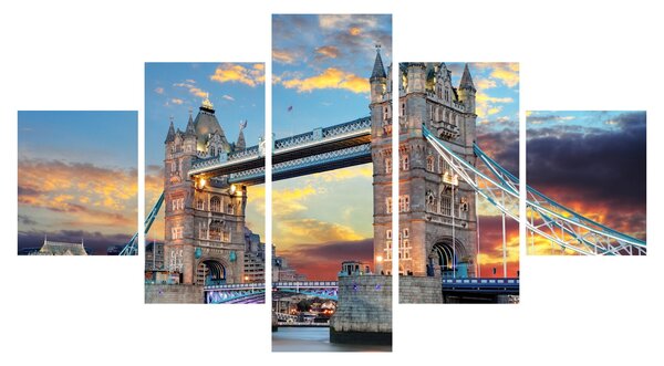 Obraz - Tower Bridge, Londýn, Anglie (125x70 cm)
