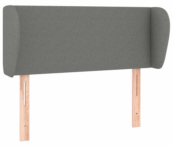 Čelo postele typu ušák tmavě šedé 83x23x78/88 cm textil 3116839