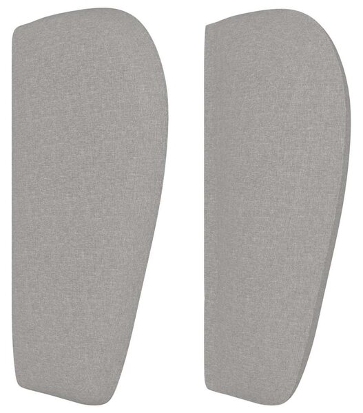 Čelo postele typu ušák světle šedé 83x23x78/88 cm textil 3117552
