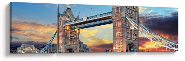 Obraz - Tower Bridge, Londýn, Anglie (170x50 cm)