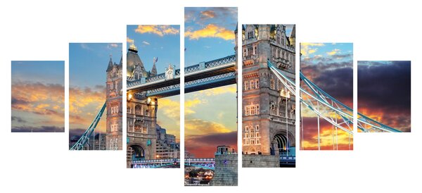 Obraz - Tower Bridge, Londýn, Anglie (210x100 cm)