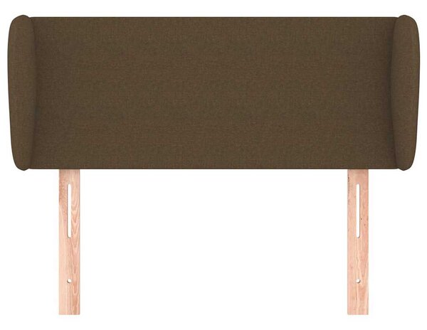 Čelo postele typu ušák tmavě hnědé 103x23x78/88 cm textil 3116857