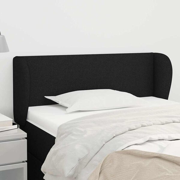 Čelo postele typu ušák černé 83x23x78/88 cm textil 3116840