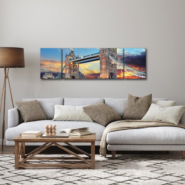Obraz - Tower Bridge, Londýn, Anglie (170x50 cm)